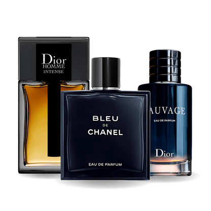 Set 3 Profumi | Sauvage Dior, Bleu de Chanel, Dior Homme Intense 100 ml