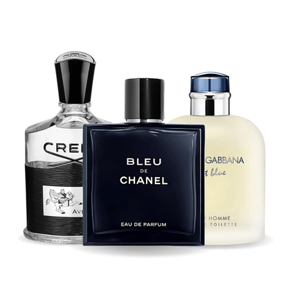 Set 3 Profumi | Bleu de Chanel, Creed Aventus, Light Blue Dolce Gabbana 100 ml