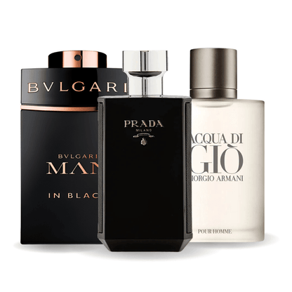 Set 3 Profumi | Bvlgari In Black, Giorgio Armani Acqua Di Gio, L'Homme Prada Intense 100 ml